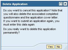 If the application is already submitted and has status In Process the system automatically opens the below screen for only