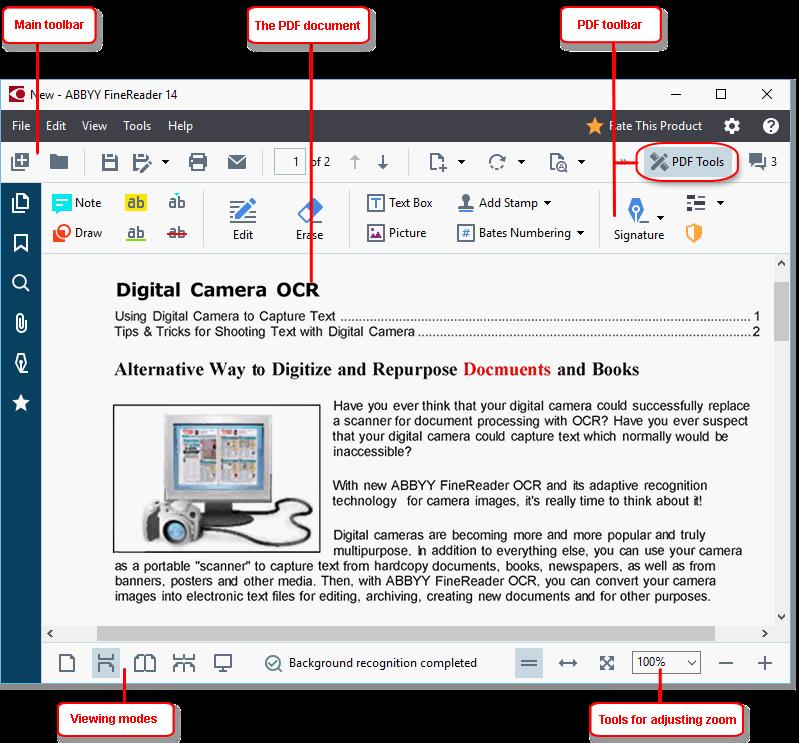 Viewing PDF documents The PDF Editor allows you to view and search PDF documents and copy text, pictures, and tables inside them To open a PDF document in the PDF Editor: Open the New Task 13 window,