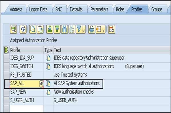 SAP_NEW Authorization A SAP_NEW authorization contains all the authorizations that are required in a new release.