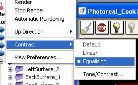 Repaint the Photoreal View Select View > Contrast >