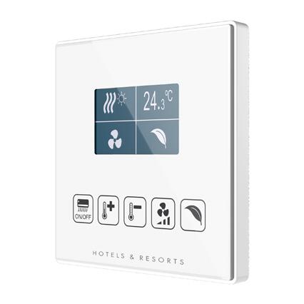 ZVI-SQTMDD (90.2 x 90.2 x 12 mm.) ZVI-SQTMDD (90.2 x 90.2 x 12 mm.) Square TMD-Display is a capacitive room controller with 5 multifunction buttons and 1.8 backlighted display.