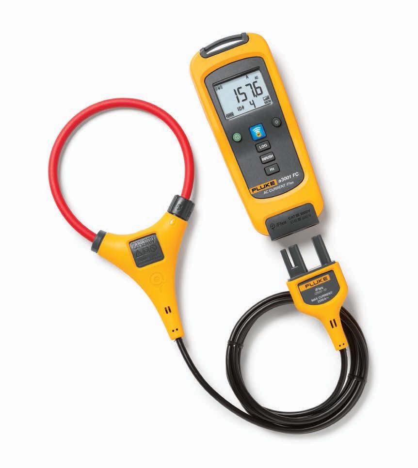Fluke a3001 FC Wireless iflex AC Current Meter A true-rms current clamp meter that wirelessly relays measurements to other Fluke Connect enabled master units, listed below.