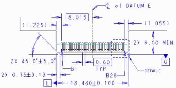 5 Informative: SFF-TA-1002 edge (plug) Mechanical drawing This section shows the card edge
