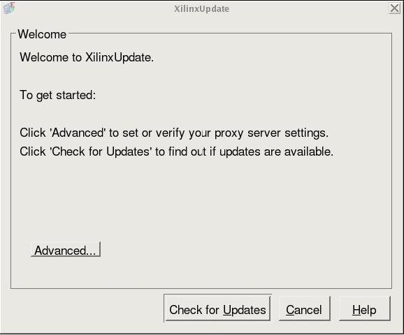 Appendix B: R To check for and install PlanAhead updates, select the Help > Check for Updates command.
