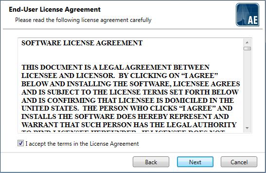 ARGUS Enterprise Read and accept the license