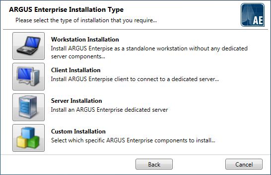 Click Workstation Installation to install the