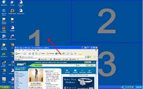 taskbar. 2 Drag and drop each window into the appropriate grid.