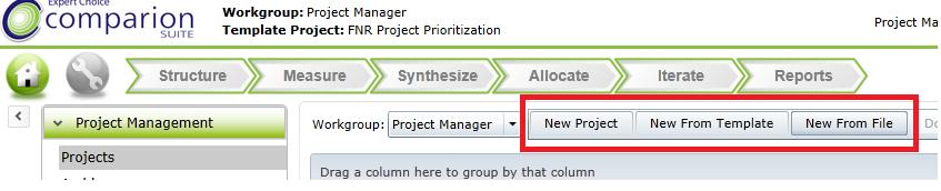 If you are a member of more than one workgroup, then you will be able to select which Workgroup you want to work with using the select Workgroup pull-down menu as shown in the figure below: Figure 6.