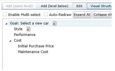 Add objectives below The objectives Initial Purchase Price and Maintenance