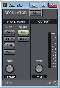 Oscillator Oscillator The MRX provides a mono channel oscillator. Oscillator component editor Here you can specify the generated waveform and its level.
