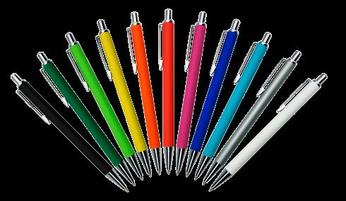color print Metal pen with rubber