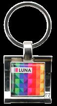 Key Ring Quadro Metal and textile Size of the key ring: