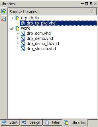 Chapter 2: Running ISim from ISE Project Navigator 4. In the Move to Library dialog box, select drp_tb_lib as the library into which you will move drp_tb_pkg.vhd, the VHDL package file. 5. Click OK.