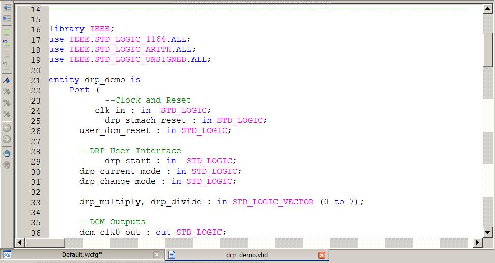 Overview of the ISE Simulator (ISim) Graphical User Interface Text Editor The text editor window is available for easy access to the HDL source files used in the simulation.