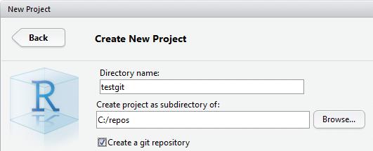 Figure 1.2: To start a new, local, project with git enabled click New Directory (not Version Control!). Alternatively you can use an Existing Directory and create a project there.