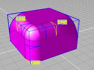 Modeling Surfaces Then adjust radius and position by either moving the hotspots directly in the views or by modifying the Radius and