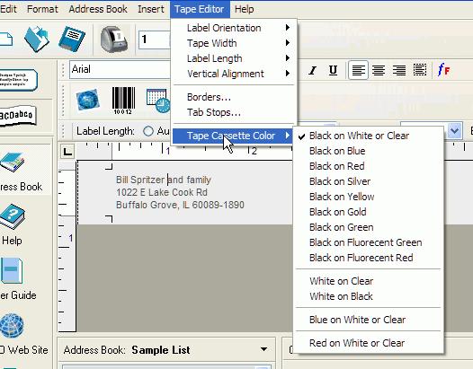 Using the Tape Editor Print Settings 7 Select the label size you have loaded in the printer from the Paper size drop-down list.