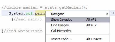 From now on, when you are in a Java source code program, and you see a Java class of interest, just