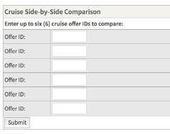 Customize and Email: Cruise Comparison The above option is great if you know what your clients are looking for, and you can send them a perfect offer to match their cruise desires.