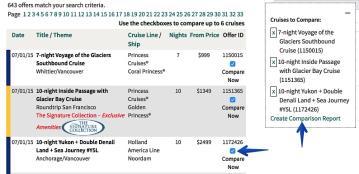 There are only 2 options for customizing a Cruise Comparison email and they include: Field Name Customization Details Pricing Options Custom Content Choose YES if you want to change all of the offer