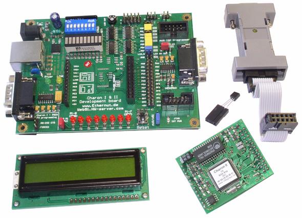 Related & Development tools Charon II Development Kit The Charon II module is available in the Development Kit with the programmer, application board, SW examples and others: The Charon II module