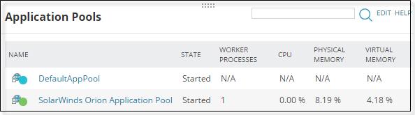 NAVIGATE TO THE APPLICATION POOLS VIEW From the AppInsight for IIS details view, click an application pool in the
