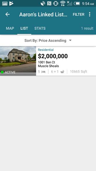 Linking A Property To A Contact To link a listing to a contact, simply press the [Link] icon on the left of the [Menu] button, and select the contact.