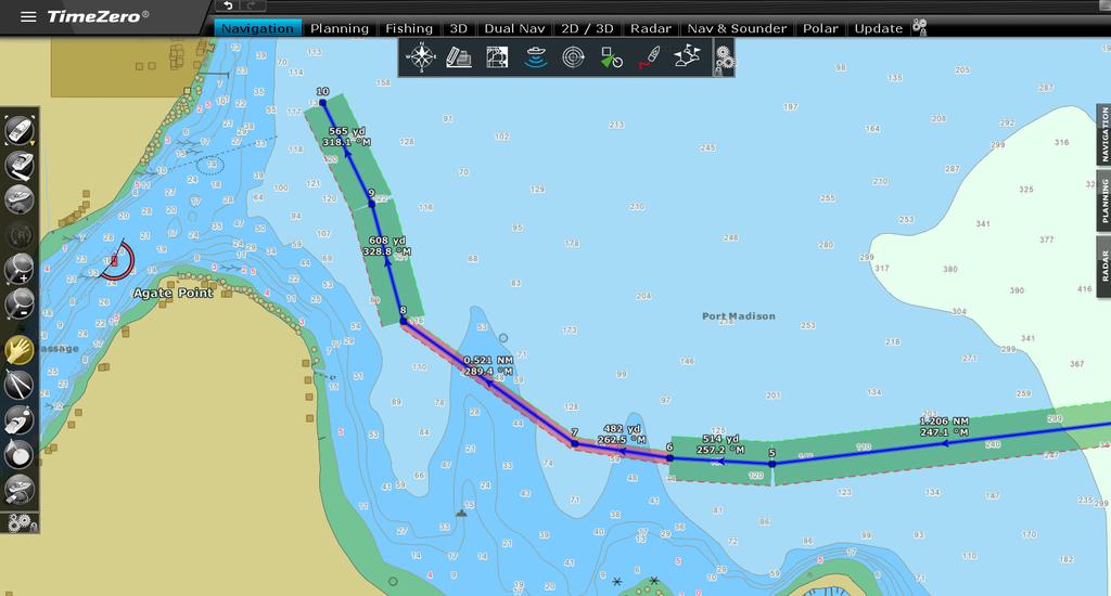 Advanced route management Security control on routes For each Waypoint added, TZ Professional checks the information of the