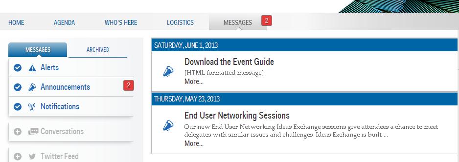 Messages Stay on the look out for news from the Gartner Events team and any contacts you may