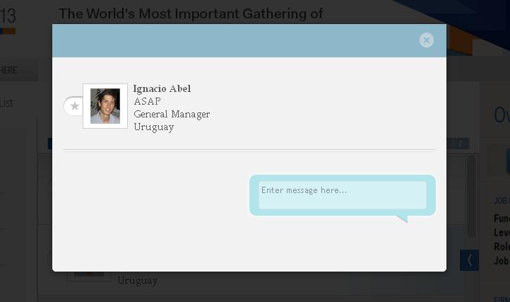 function, from here you can either send a message or a meeting request.