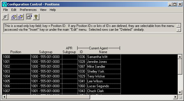 June 2005 Configuration Control Changing agent position assignments The Config > Positions option allows you to view or change the subgroup and ACD group assignments of specified agent-positions.