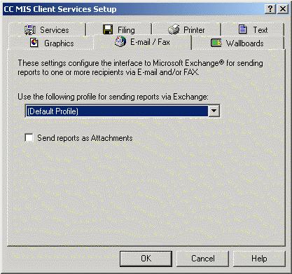 June 2005 Accessing CC MIS using the supervisor interface E-mail/Fax tab The E-mail/Fax tab allows you to configure how reports tagged with an electronic distribution list are handled.