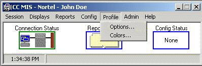 June 2005 CC MIS main window functions Profile menu The Profile menu (see Figure 37) contains commands for setting a supervisor s profile.
