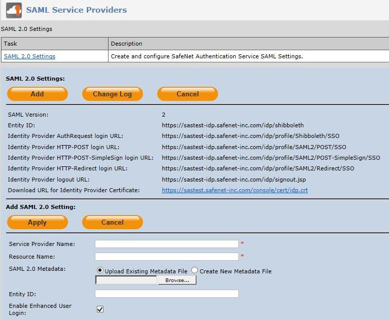 14 VS > COMMS SAML Service Providers SAML Service Providers (for example, Google Apps, Salesforce, Box.net) can rely on SafeNet Authentication Service for authentication.