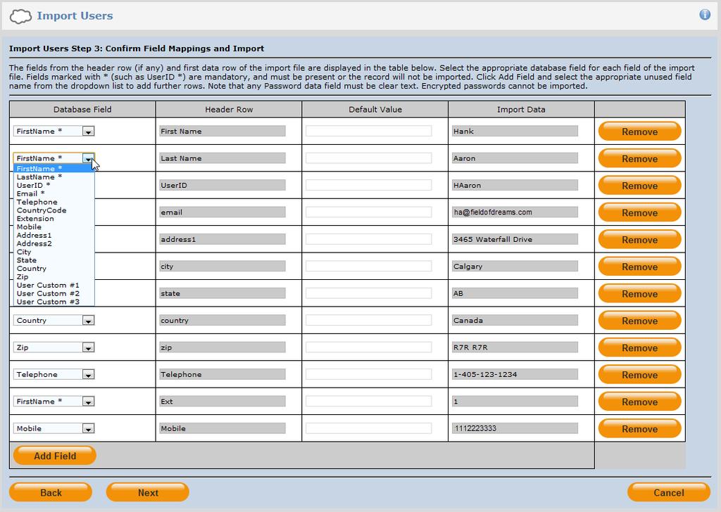 7 VS > ASSIGNMENT Figure 72: Import Users Wizard - Step 3 Select the container into which users should be imported.