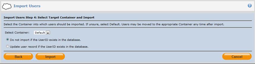 The Update user record if the UserID exists in the database will overwrite fields in the database with data from corresponding fields in the import file if a matching UserID is found in the database.