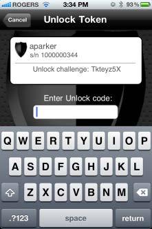 Enter this value into the Challenge displayed on token field and then click Unlock to display an unlock code.