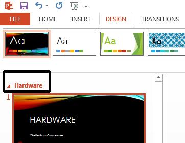 Type in the word Hardware and then click on the Rename button.