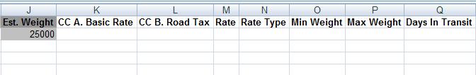 State CC Basic Rate and if needed CC Road Tax as well as Rate Type. The file will automatically sum up the Rate field.