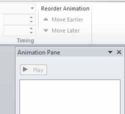 You will see the Animation Pane displayed to the right of your screen.
