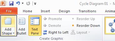 Shape button displayed within the Create Graphic