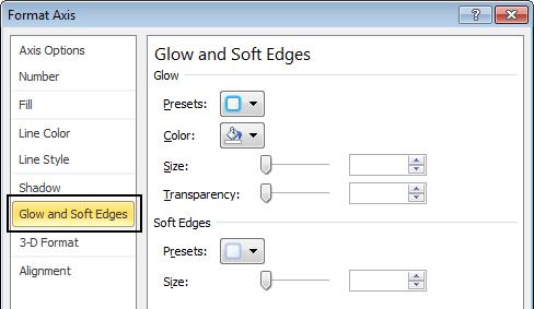 PowerPoint 2010 Advanced Page 55 Glow and Soft Edges: Click on the Glow and Soft Edges button and take a quick look at