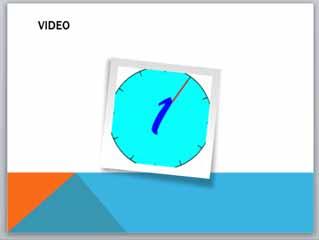 Playing a video in a shape Open a presentation called Video and Shapes. Double click on the video within the slide.