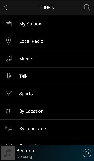 There are radio stations covering music, sports, news and talk in various languages. TuneIn Navgation Steps 1.