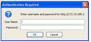 4: Configuration Using Web Manager Figure 4-1. Web Manager Login Window 7. Perform one of the following: If no Telnet password has been defined, leave both fields blank and click OK.