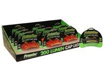 035-02070 Promier COB Cap Clip Light Display Assorted Colors, 200 Lumens, 180 Degree Wide Beam, Requires 3 AAA Batteries (Included). (Displayed Dimensions: 5.5"H x 18.