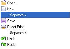 10 Pacesetter BES Lettering 2 Adding Separators in the Quick Access Toolbar You have the option of also adding separators in the Quick Access Toolbar.