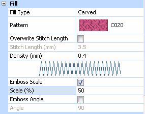 Text Properties 79 Choosing a Fill Pattern When you install Pacesetter BES Lettering 2, a wide variety of Standard and Carved patterns are installed along with the software.