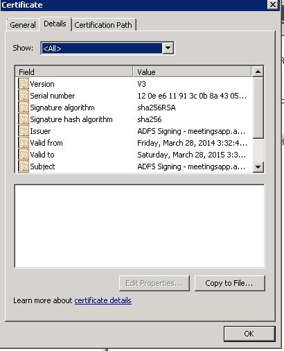 Duble-click the tken-signing certificate under the Tken-signing heading. The Certificate windw pps up. 4.