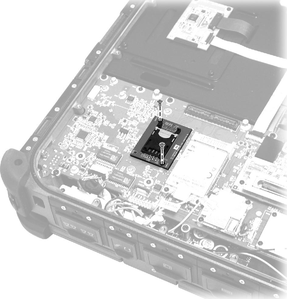 4. Only for X500 models with 3G module: Locate the SIM card board.